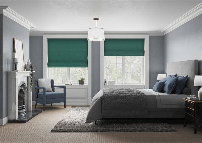 Kent, Peacock - Twist&Fit Roman Blind - Image 5